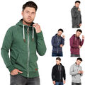 Herren Sweat-Jacke Sweatshirt weicher Hoodie mit Kapuze & hohem Kragen 40-6729