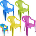 Kinderstuhl 4er Set Gartenstuhl Stuhl für Kinder Garten Terrasse Plastik Stühle