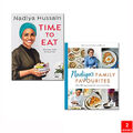 Nadiya Hussain 2 Bücher Sammlung Set Nadiyas Familienfavoriten, Zeit zum Essen NEU