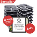 Meal Prep 10er Pack Container - 1-3 Fach Essensbox Lunchbox Mikrowellengeeignet