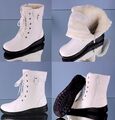 Gr.41 Damen Winter Stiefeletten mit Kunstfell gefüttert Boots Stiefel Keilabsatz