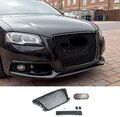 Passend für Audi A3 8P Kühlergrill Wabengrill Front Grill Emblemhalter ohne PDC