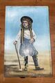 Viktorianisches Öl an Bord kleines Kind in traditioneller Kleidung C1900 Gemälde europäisch