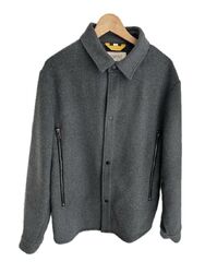 Esprit Jacke aus recyceltem Wollmix Hemdjacke Gr L Grau