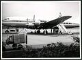 Fotografie Flughafen Nürnberg, Flugzeug Douglas DC-6 der Pan American Airways 