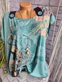 Tunika Shirt Bluse Sheego by Joe Browns blau gemustert Kurzarm (3 891) NEU