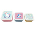 Puckator Einhorn Magic 3er Set Brotdose Snack Aufbewahrung S/M/L-Brotdose... 