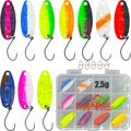 Paradox Fishing Forellen Spoon Set 2/2,5g 10 Spoons mit Box Forellenköder Spoons