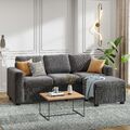 Ecksofa mit Schlaffunktion und Bettkasten Wohnzimmer Sofa Couch 3 Sitzer L-Form