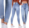 LIGHTBLUE Damen Jeans Hose 34-42 High Waist SUPER STRETCH Röhrenjeans SKINNY A30
