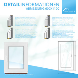 Kellerfenster Kunststoff Fenster Dreh Kipp 2- 3- fach Glas schnelle Lieferung⭐⭐⭐⭐⭐ Pilzkopfverriegelung ✅Sofort Versand ✅60 & 70 mm