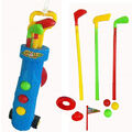 Kinder Spielzeug Golf Set Schläger Bälle Flagge Kunststoff Caddy Kinder drinnen oder Garten Spaß