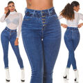 Jeans Damen Paperbag Style Jeans Jeanshose Milax-Fashion