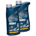 Motoröl Agro MANNOL Gartentechnik Gartengeräte Rasenmäher API TC 2x 1 Liter