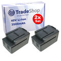 2x Li-Ion Akku 40V / 3500mAh ersetzt Worx WA3536, WA3555, WA3559, WA3734