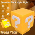 3D Icon LED Nachtlicht Question Block Leuchte für Super Mario Würfel Lampe Dekor