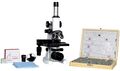 Compound Medical Microscope Mit 100 Präpariert Mikroskope Folien für Studenten