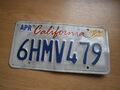 originales Kalifornien USA Kennzeichen, US-Nummernschild, California, 2010