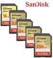 SanDisk Extreme 16GB 32GB 64GB 128GB SD Card SDXC UHS-I Speicherkarte C10 4K DE