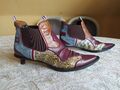 MIU MIU Damen Stiefeletten Gr.38 Western Cowboy Boots Vintage Python Patchwork