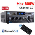 600W HiFi Verstärker Bluetooth Digital 2.0Kanal Stereo Amplifier & Fernbedienung