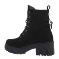 Damen Boots Stiefeletten Stiefel Schnürboots Warm Gefüttert Damenschuhe