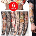 6x Temporäres 3D Design Tattoo Armstulpen Arm  Tattoo Strumpf Körperkunst Ärmel