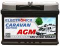 Electronicx Caravan Edition-2 Batterie AGM 100 AH 12V Wohnmobil Boot Versorgung
