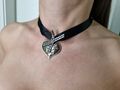 Oktoberfest Halskette Schmuck Halsband Herz Choker Schwarz zum Dirndl oder Bluse