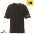 Caterpillar CAT Essential Herren Schwarz Grau Einfarbig Baumwolle T-Shirt BNWT