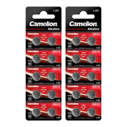 Knopfzellen AG13 Uhren-Batterien der Serie AG13 Camelion Alkaline 10 - 200 Stück