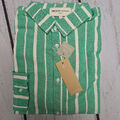 Hemd Tom Tailor Herren Shirt weiß grün gestreift Gr. XXL Langarm (2 903) NEU
