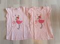 T-Shirt 128 Zwillinge Flamingo 