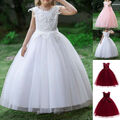 Mädchen Kinder Prinzessin Partykleid Spitze Tüll Hochzeit Blumenmädchenkleid