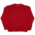 Chaps Pullover Strick Rot Gr. 2XL Herren Damen Oberteil Langarm Vintage