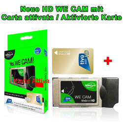 Tivusat HD Smarcam KIT inkl. AKTIVE Smart karte Rai Mediaset NEU Aktiv CI+ Modul