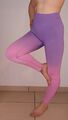 Sexy Gogo Damen Sport Fitness Yoga Leggings Rosa Lila Pants Cameltoe Aerobic HOT