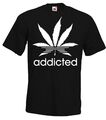 Youth Designz Addicted Herren T-Shirt mit Print Lustig Spruch Süchtig Cannabis