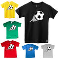 EAKS® Kinder T-Shirt "Fliegender Fußball" Shirt für Jungen Sport Kids Shirt