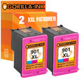 2 Patronen Color für HP 901 XL Officejet 4500 J 4524 J 4535 J 4540 J 4545