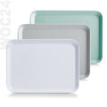 43 x 32 Kunststoff Melamin Serviertablett Tablett Tablet Grau Aqua Weiß Deko