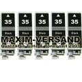 5x Tinten-Patrone für Canon PGI-35 BLACK Pixma IP 100 Portable IP100 V Schwarz