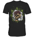 Skull Cannabis T-Shirt | Marihuana Totenkopf Hanf Gras THC Kiffer Weed Geschenk 