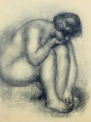 Auguste Renoir: Nackte Frau Sitzfläche,Gravur,1952, Auf Velin