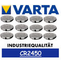 Varta CR2450 Batterien Knopfzellen Knopfzelle Frische Markenbatterie 1-12 Stück