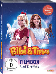 5 DVDs * BIBI & TINA - ALLE 5 KINOFILME - FILMBOX # NEU OVP KX