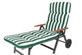 Auflage Rollliege Alicante 2154 extrabreit grün-weiß Blockstreifen 200x65x9 cm 
