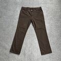 JOKER Herren Vintage Jeans Hose W38 L30 Regular Straight Fit 14819 Braun Denim