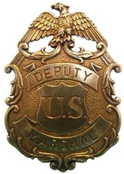 US Deputy Marshal Stern Adler gold Sheriffstern messingfarben 