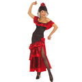 Flamenco Kleid mit Schleier Spanische Tänzerin Kostüm S 34/38